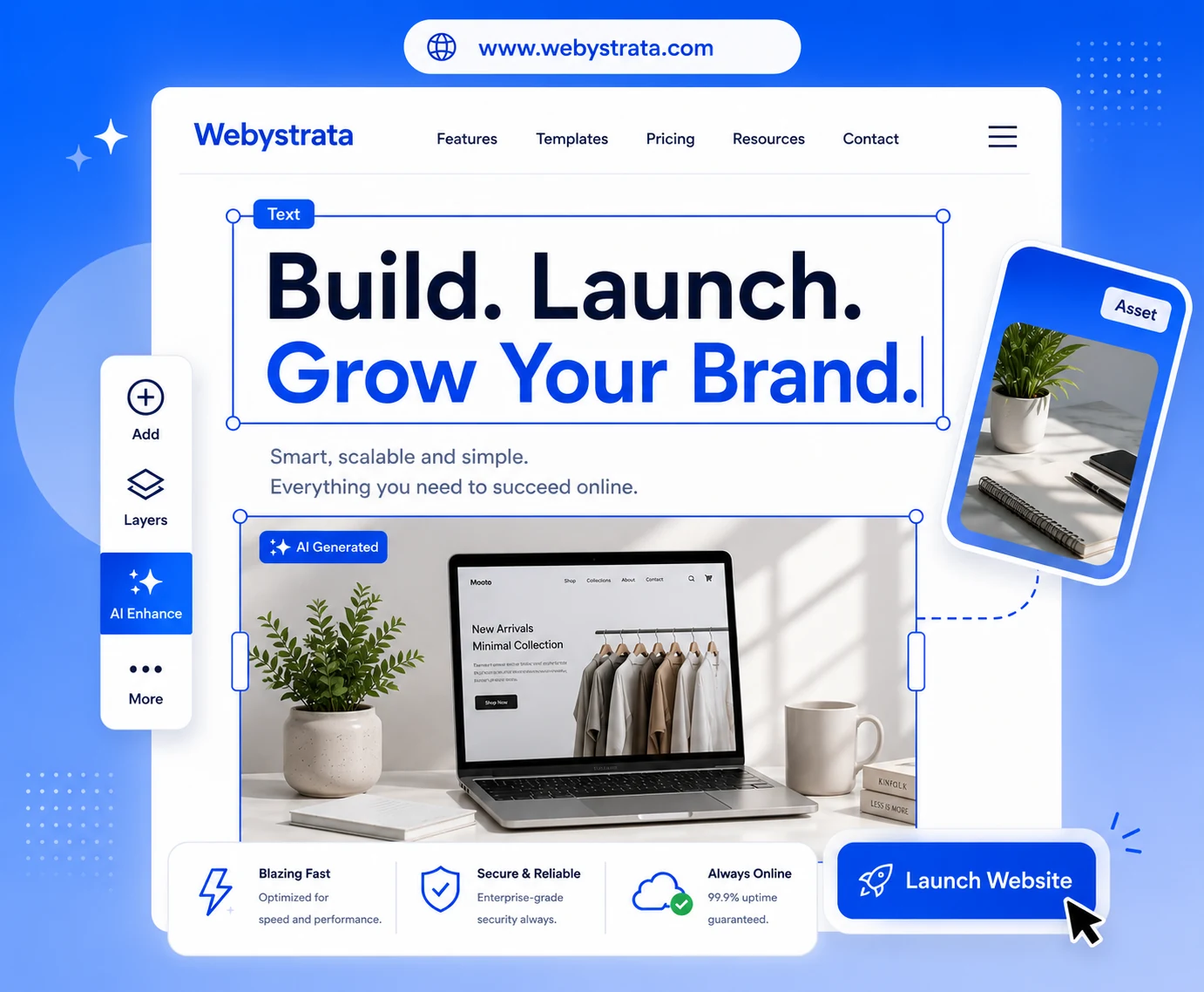TrustedHosting.in WordPress website building interface